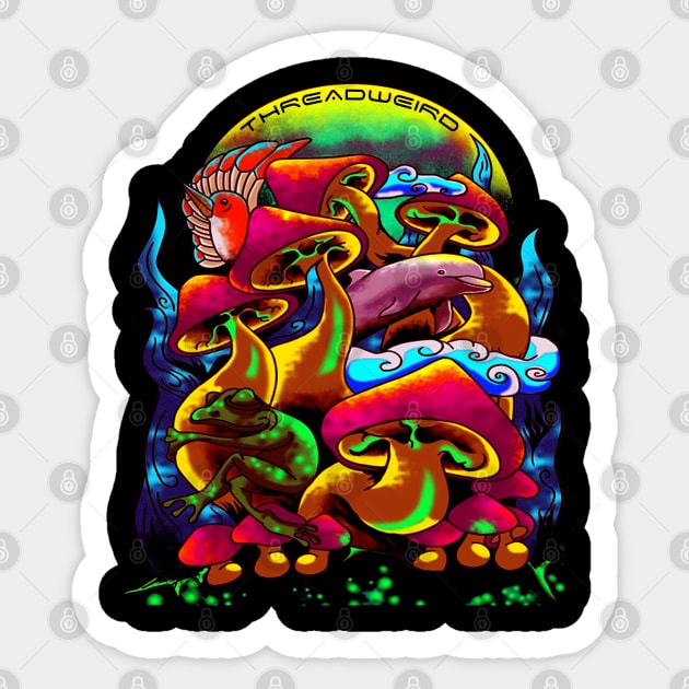 Psychedelic Dream Sticker by ThreadWeird Apparel Company